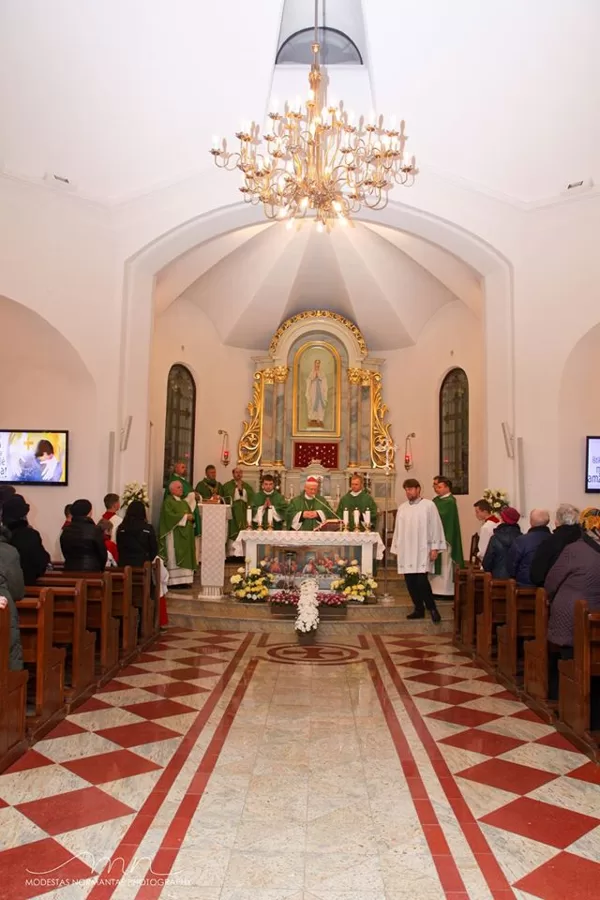 Grindų autorius - Arvydas Bumblys. Telšių Švč. Mergelės Marijos Ėmimo į dangų bažnyčia